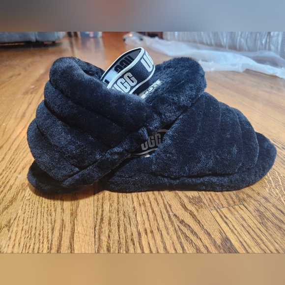 Ugg Kids Fluff Yeah Slide Slippers Size 1 - Picture 1 of 7